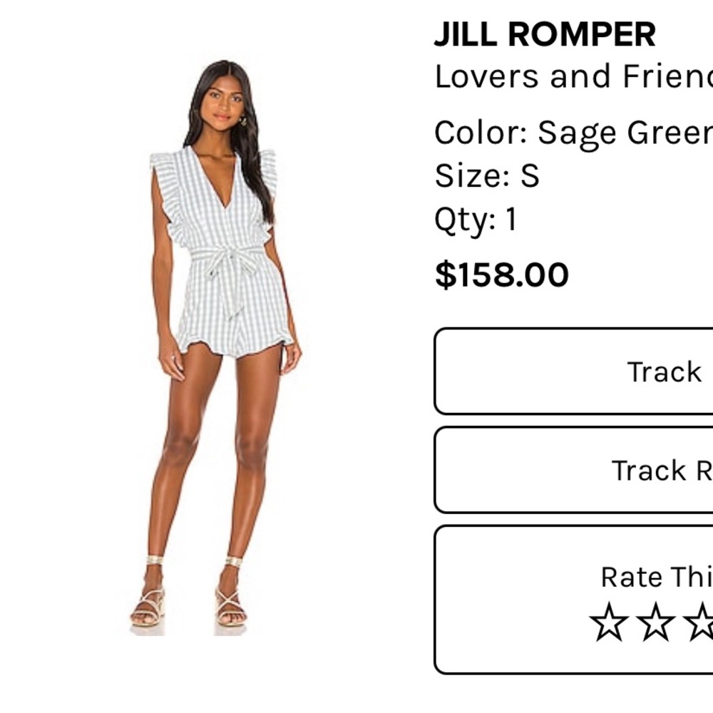 Lovers and friends Jill romper size small